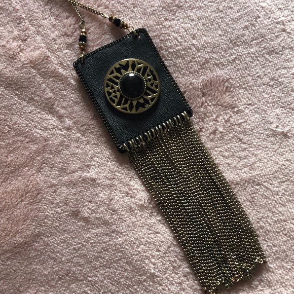 Black Fringe Necklace - Picture 2 of 3